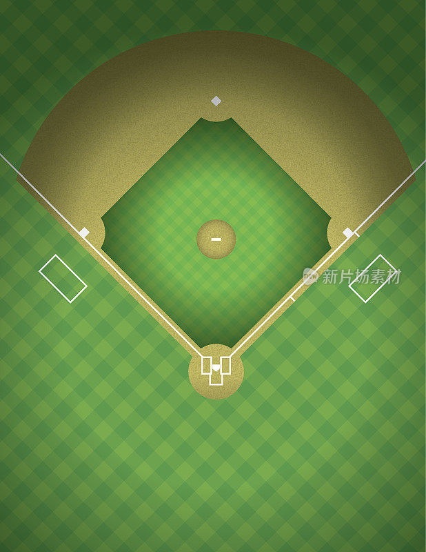 向量棒球场插图