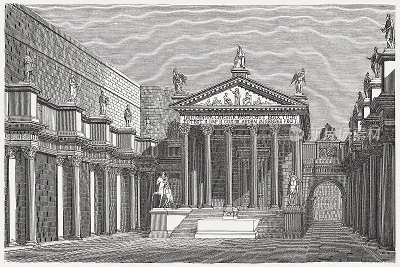 古罗马涅尔瓦论坛，出版于1878年