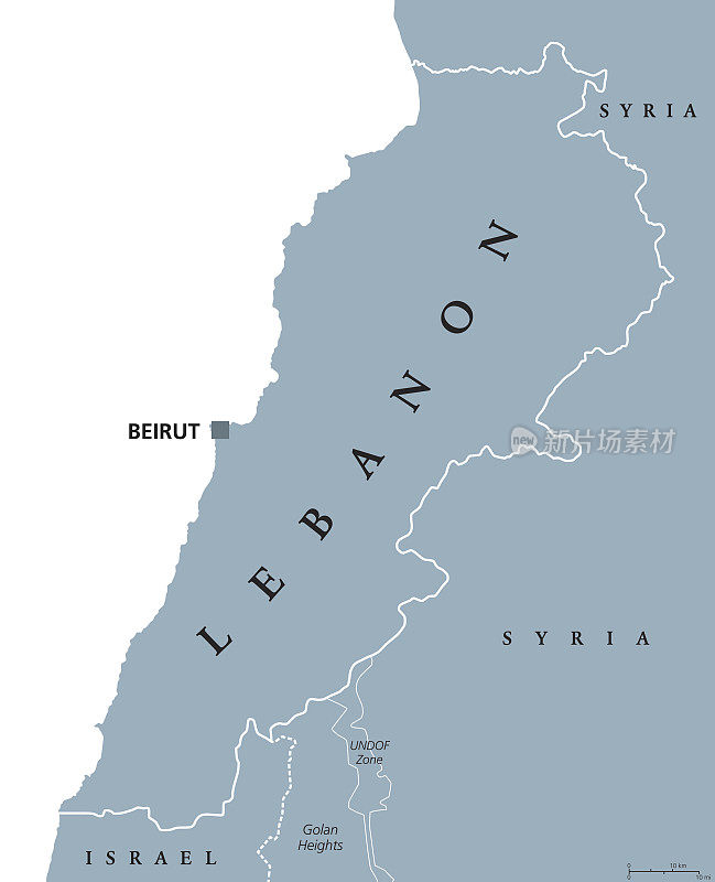 黎巴嫩政治地图