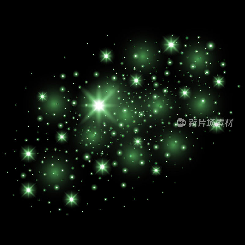抽象星系，绿色