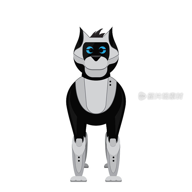 银色黑狗机器人。