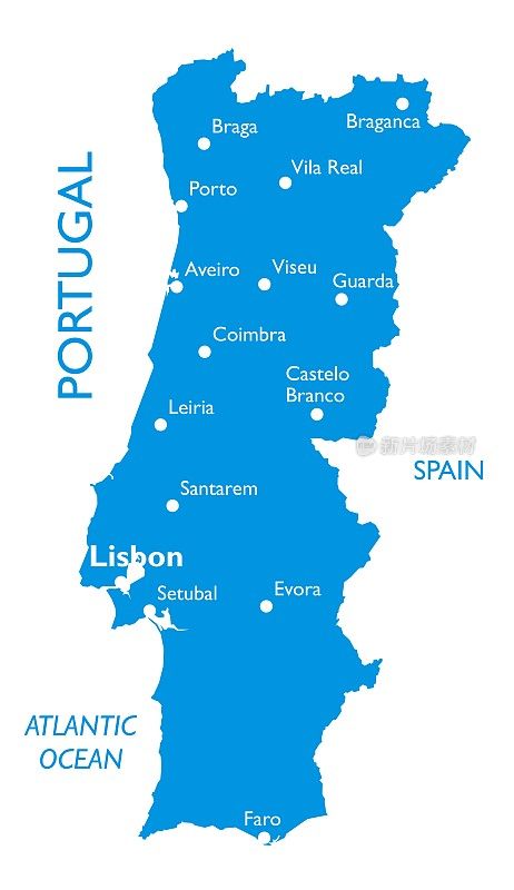 葡萄牙矢量地图