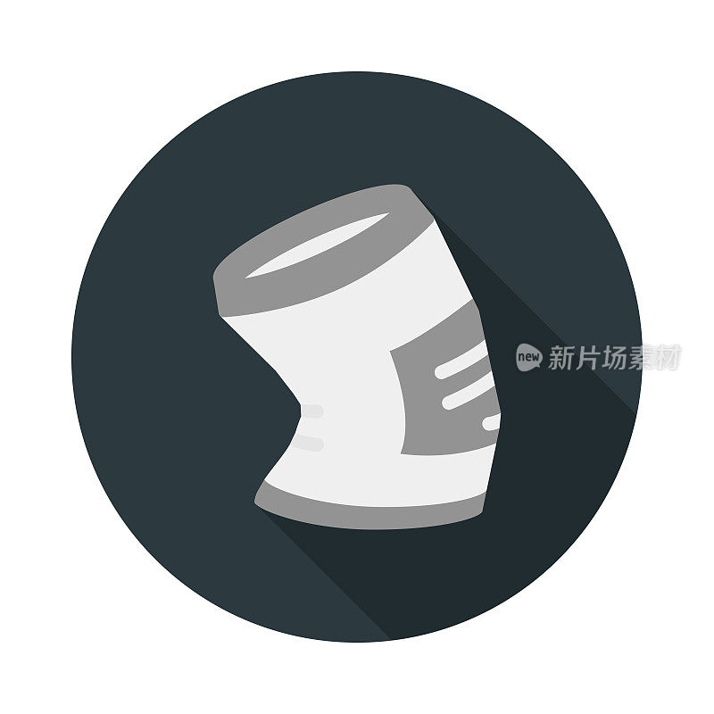 金属废物平面图标。符号矢量插图平面设计