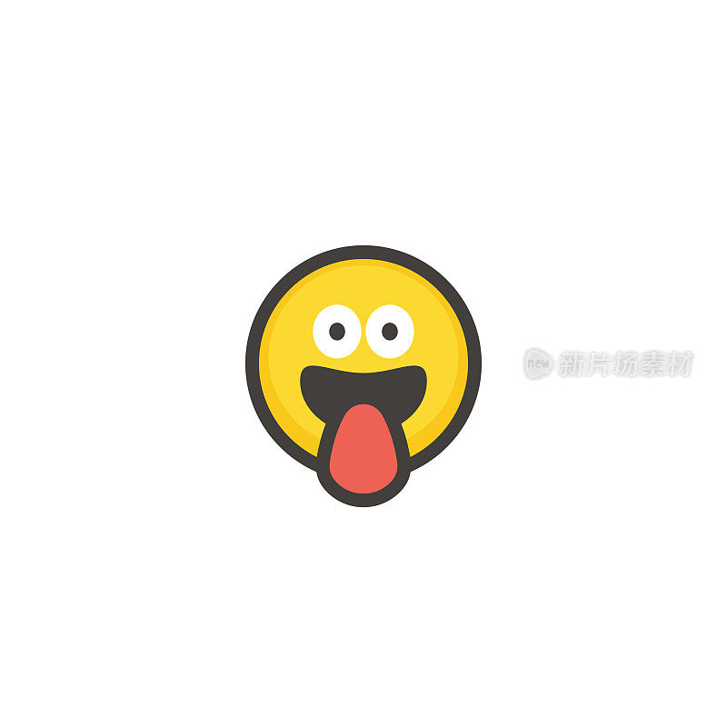 Emoticon平面设计轮廓线