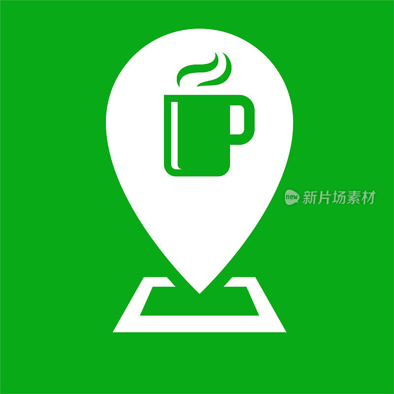 咖啡店地图指针图标