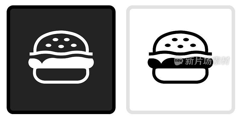 汉堡图标上的黑色按钮与白色滚动