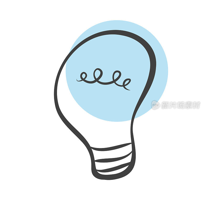 灯泡卡通插图