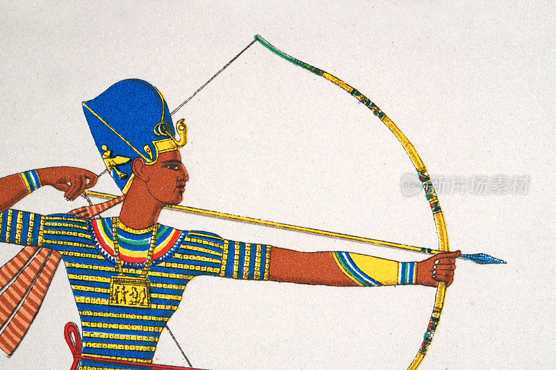 古埃及弓箭手，用弓射箭