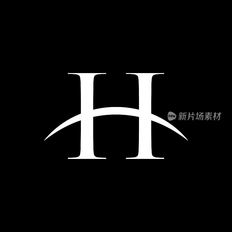 字母H实心标志