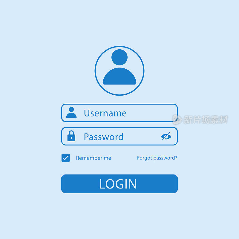 登录页面背景。输入用户名和密码。Ui,用户界面。
