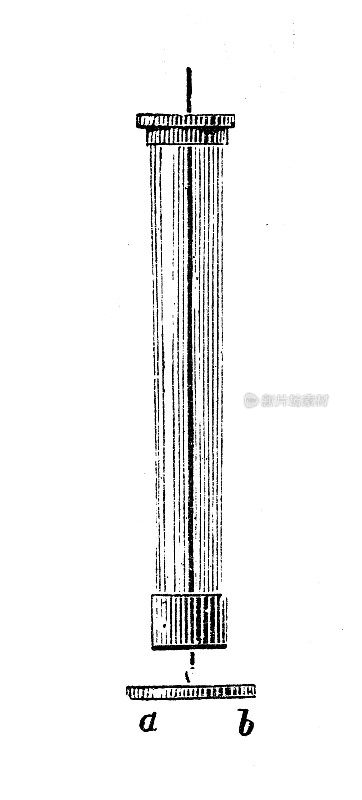 古董插图、物理原理和实验:静力、阿基米德原理