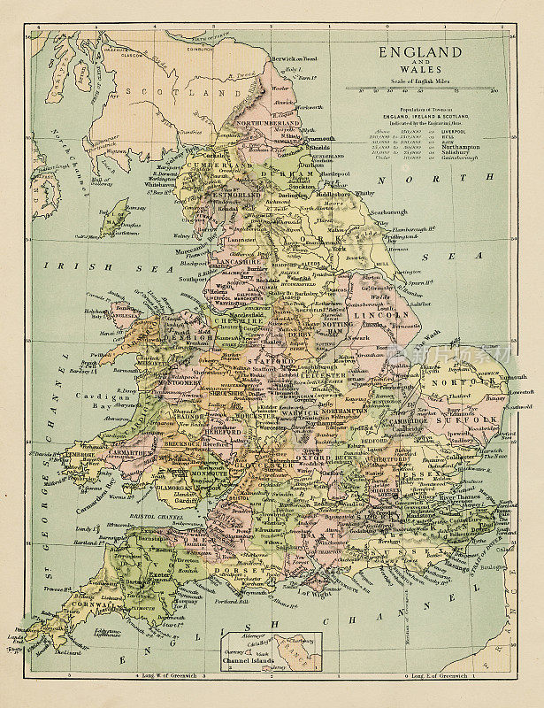 英格兰和威尔士地图