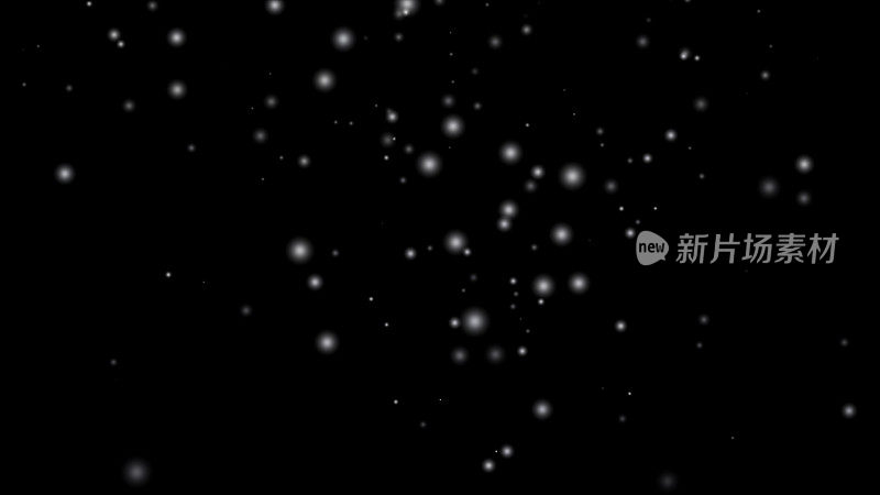 动画逼真的降雪叠加背景在alpha通道黑色背景高分辨率。雪花与散景白色雪覆盖的圣诞和节日设计。