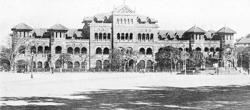 1895年印度的人物和地标:水手之家，孟买