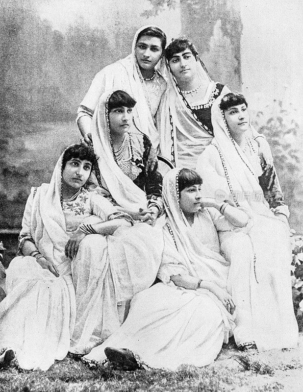 1895年印度的人物和地标:帕西妇女