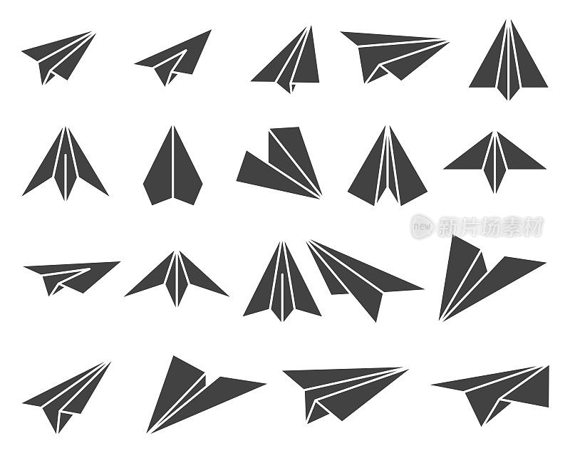 纸飞机图标集