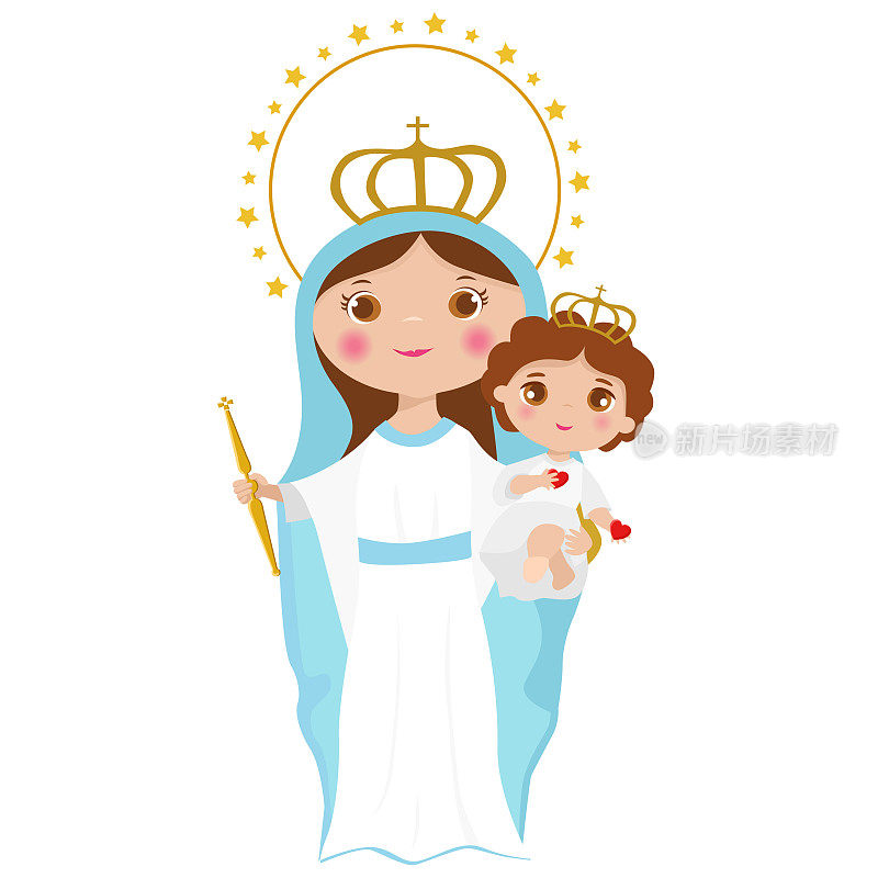 我们的圣母玛利亚和他的儿子耶稣基督