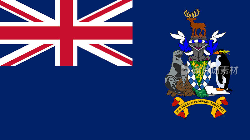 南乔治亚和南桑威奇群岛国旗Eps文件-南乔治亚和南桑威奇群岛国旗矢量文件