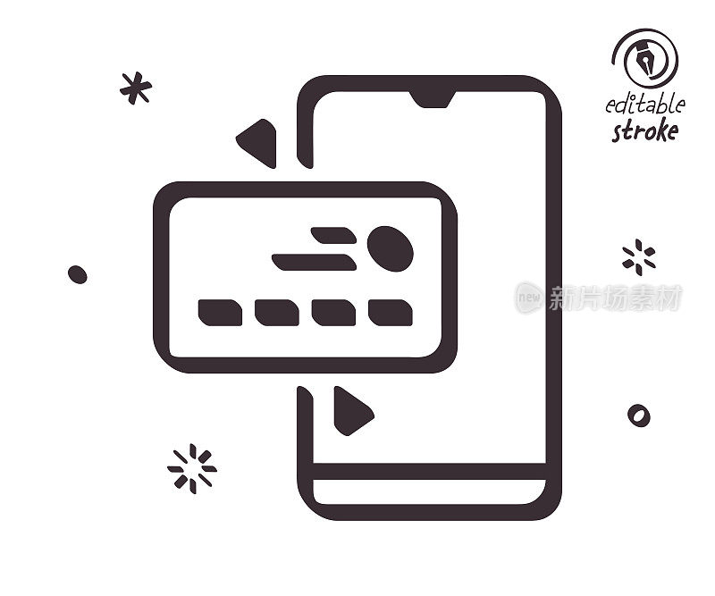 信用卡组合的俏皮线插图