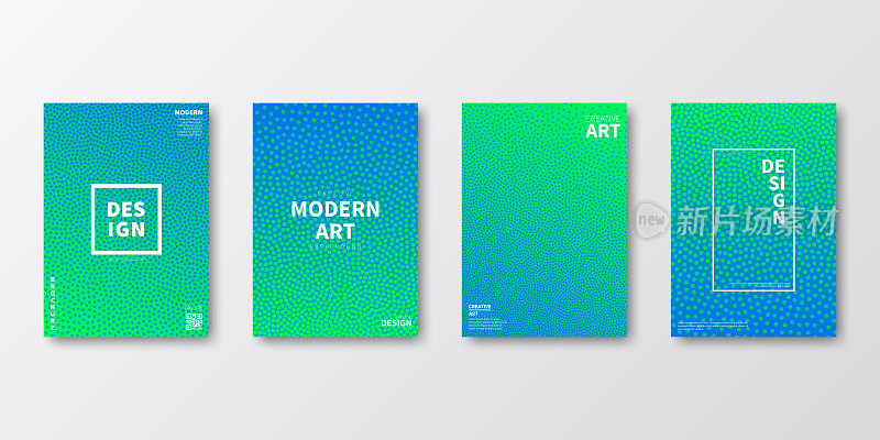 宣传册模板排版，绿色封面设计，商业年报，宣传单，杂志