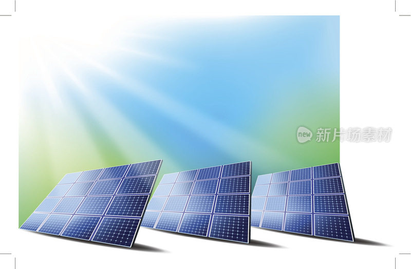 可再生能源-太阳能板