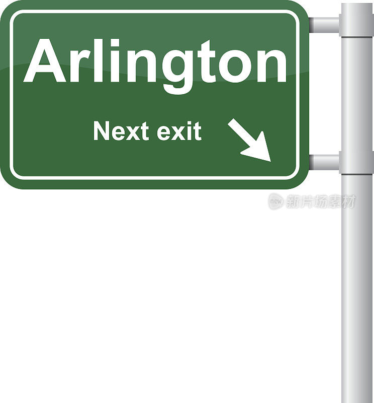阿灵顿下一个出口绿色信号向量