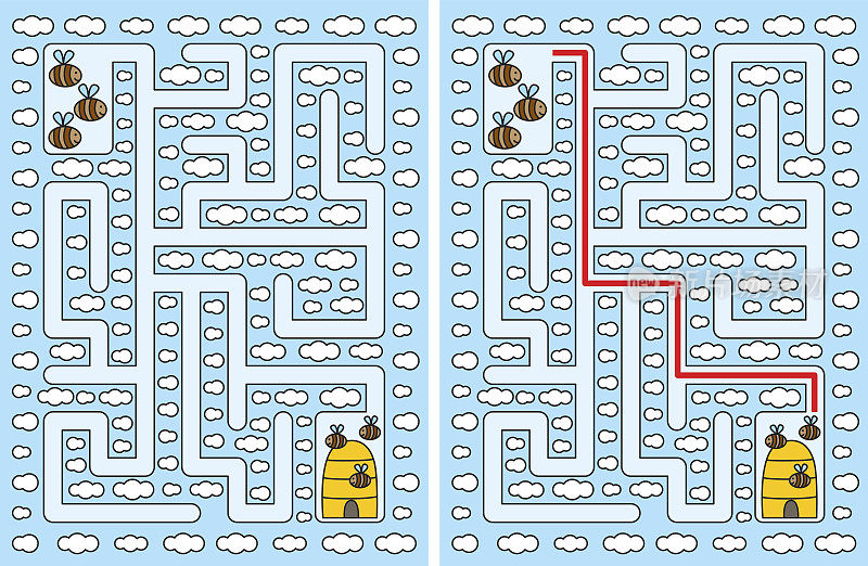 简单的蜜蜂迷宫