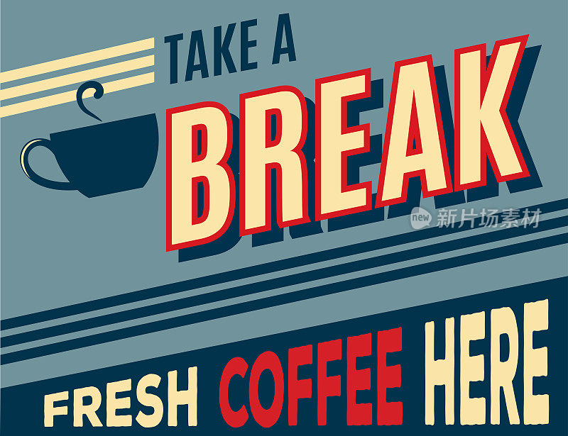 广告咖啡复古海报