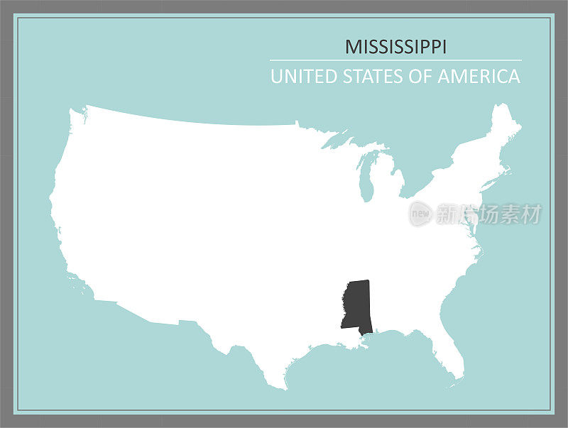 密西西比美国地图可下载