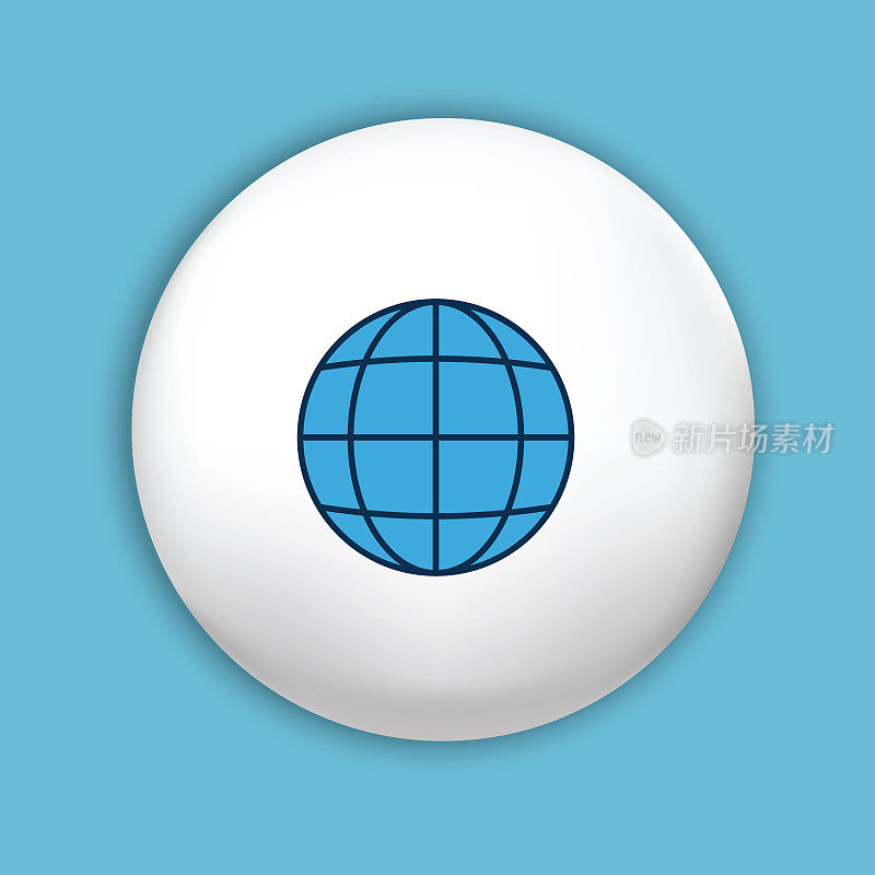 网页用户界面图标在细线风格-全局