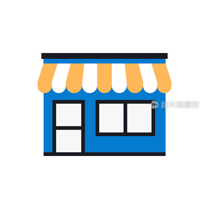 存储平面图标，矢量符号插图。