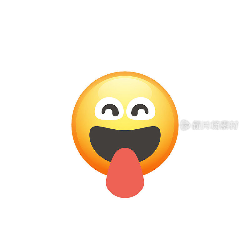 Emoticon裁剪设计元素可爱和色彩渐变