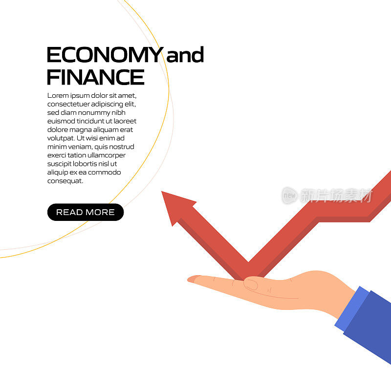 经济和金融概念矢量插图网站横幅，广告和营销材料，在线广告，业务演示等。