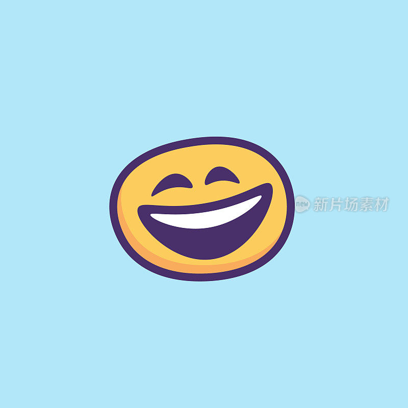 Emoticon设计蓝色背景卡通风格