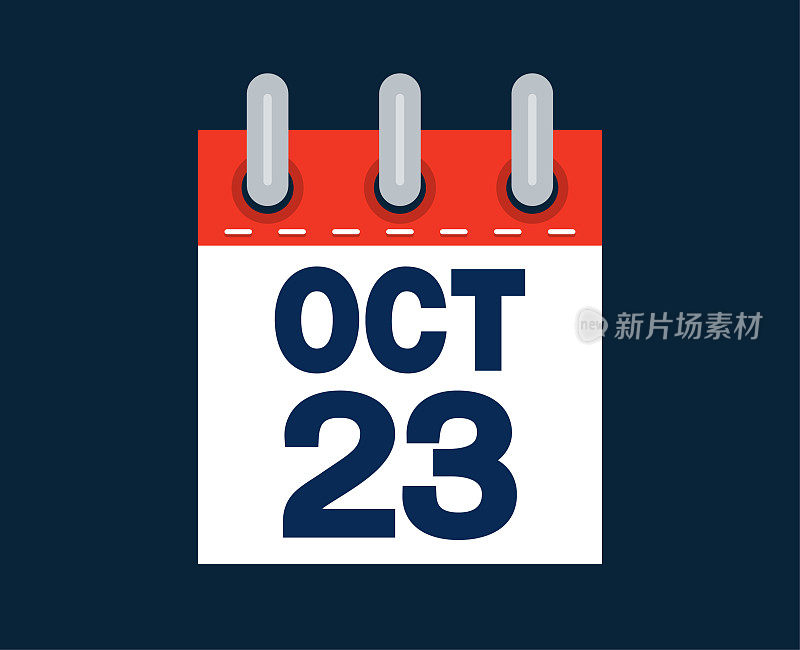 这个月的日历日期是10月23日