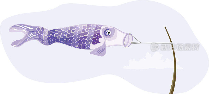 日本鱼风筝-紫色