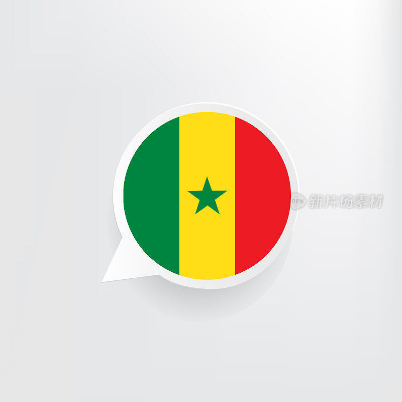 塞内加尔国旗演讲泡泡
