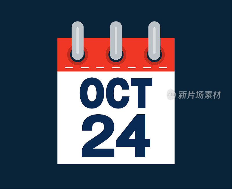 这个月的日历日期是10月24日