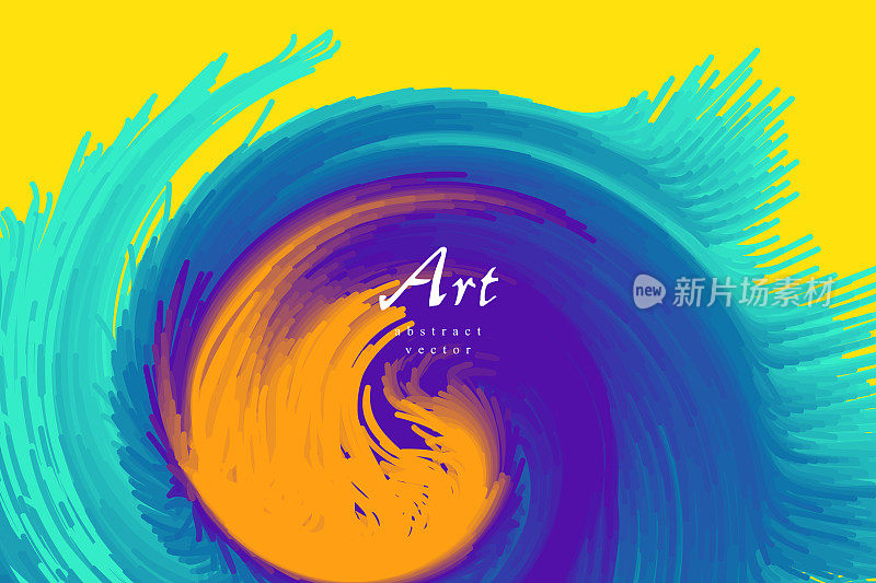 抽象波浪背景与曲线线。具有动态效果的封面概念。