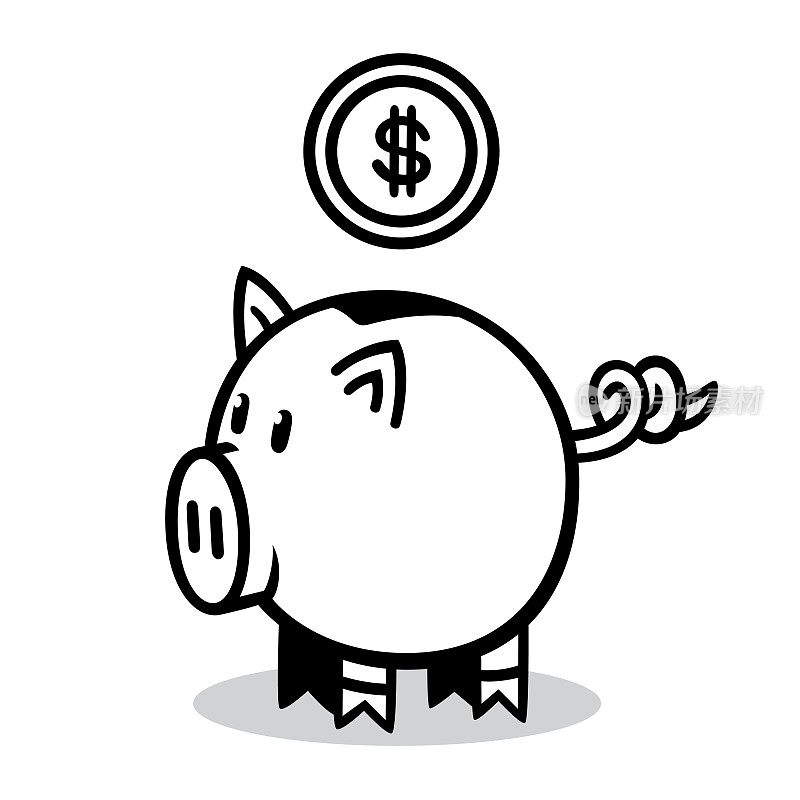 小猪存钱罐涂鸦5