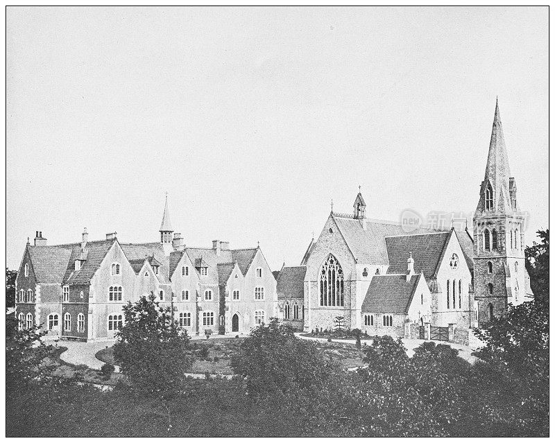 爱尔兰古色古香的照片:克里郡肯玛尔的教堂和修道院