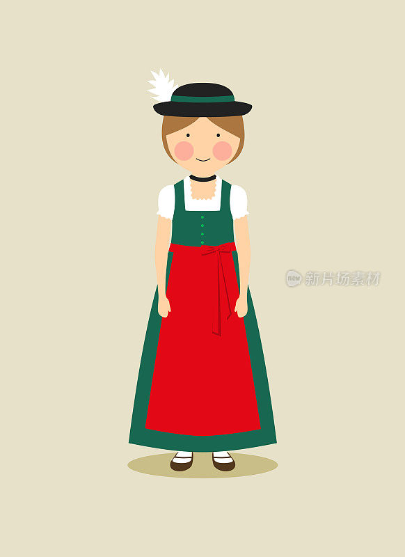 奥地利妇女的传统服装