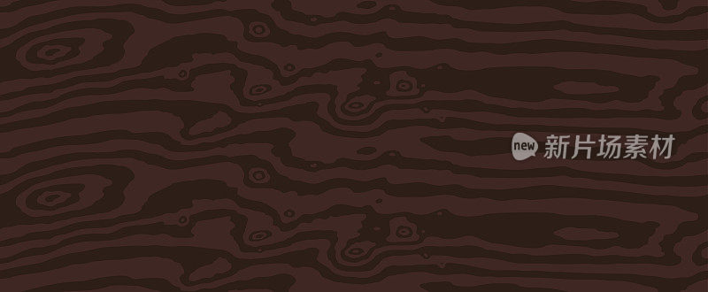 深棕色木质表面有纤维条纹。天然红木纹图案，木纹纹理，无缝背景。矢量图