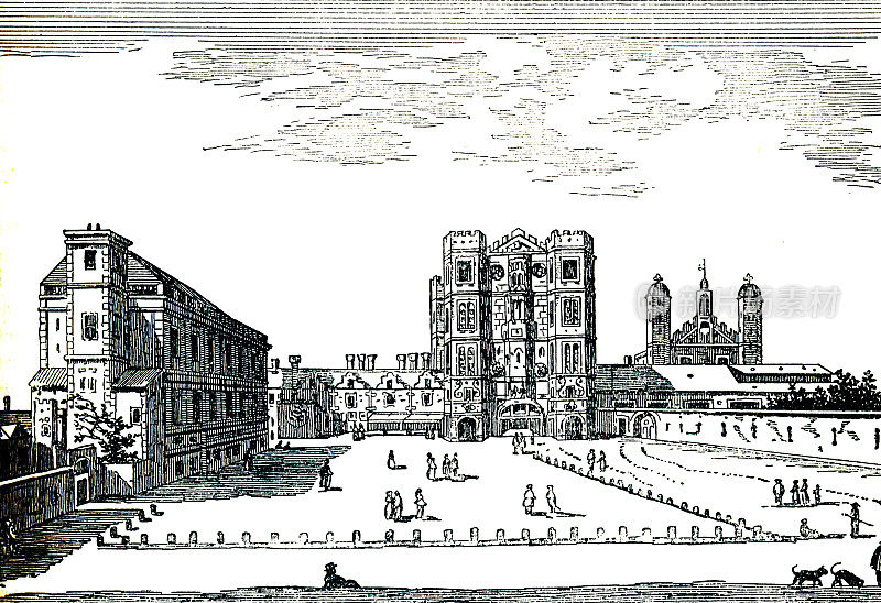 17世纪伦敦白厅宫的插图