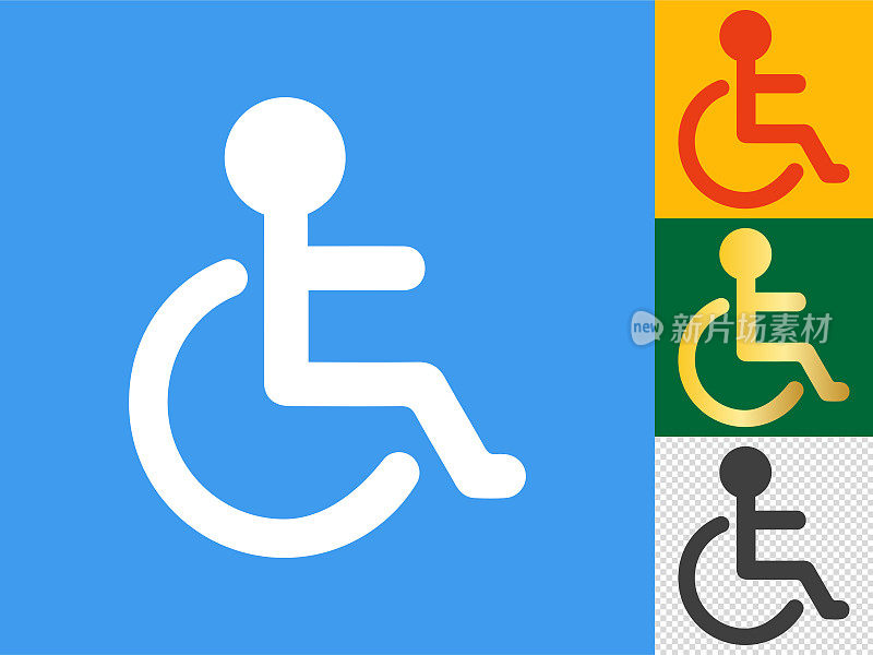 轮椅图标集。