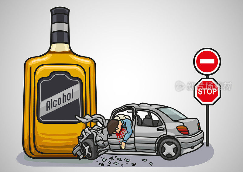 酒驾司机有发生车祸和死亡的危险。