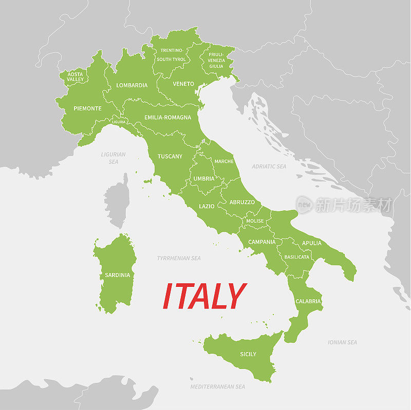 意大利的地图