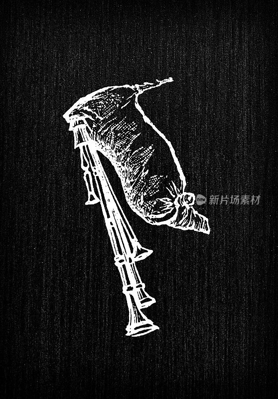 古色古香的法国版画插图:风笛
