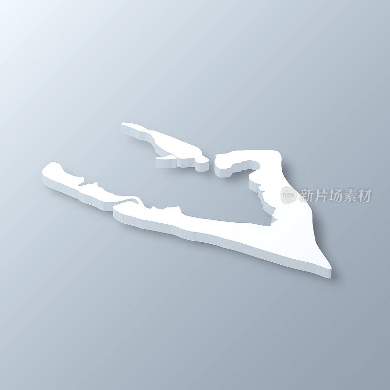 维克岛三维地图的灰色背景