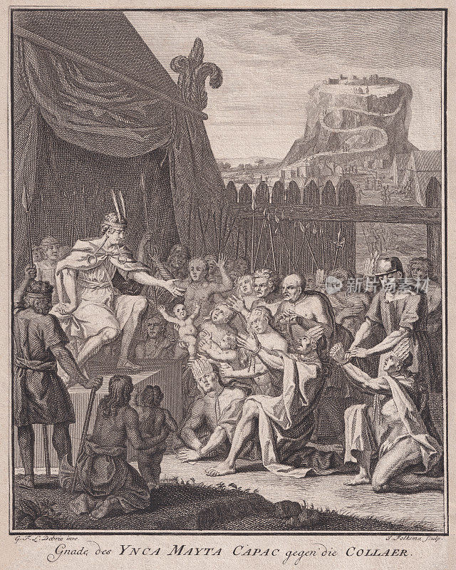 《玛雅塔・卡帕克的慈悲》，铜版画，1737年